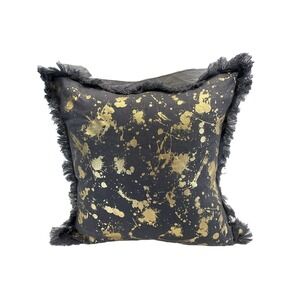 Jonathan Adler Grey and Gold Decorative 18x18 Pillow